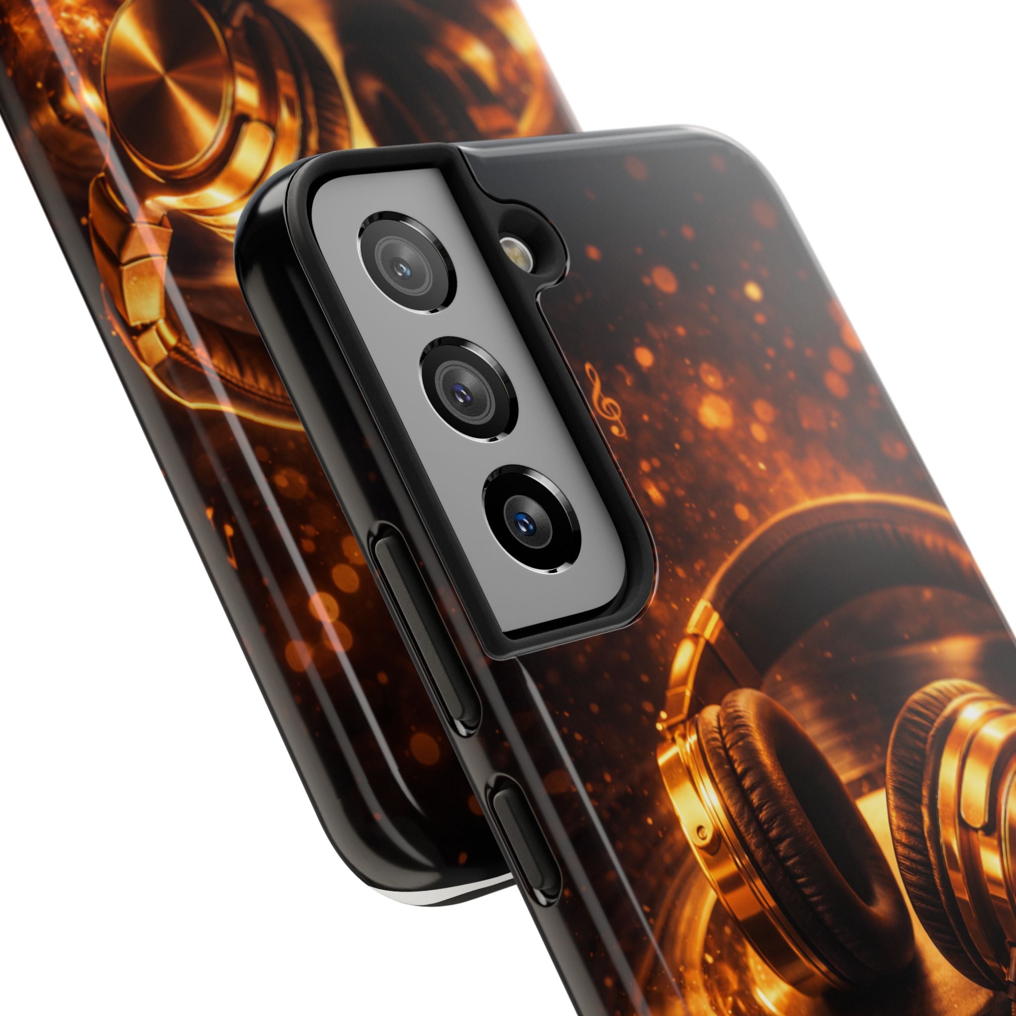 Gold Headphones Tough Phone Case | Music Lover Protective Case product image 88