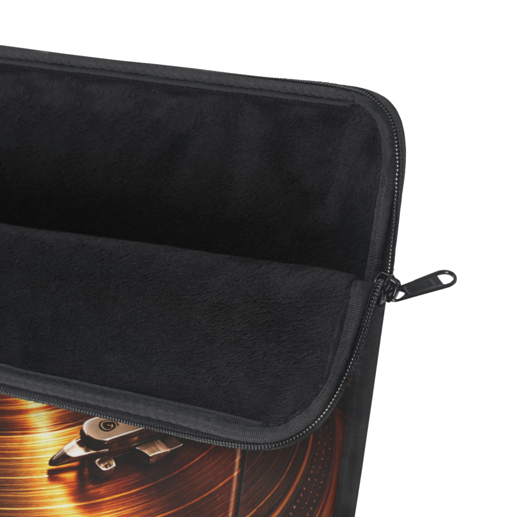 Golden Vinyl Grooves Laptop Sleeve | Groove on the Go product image 9