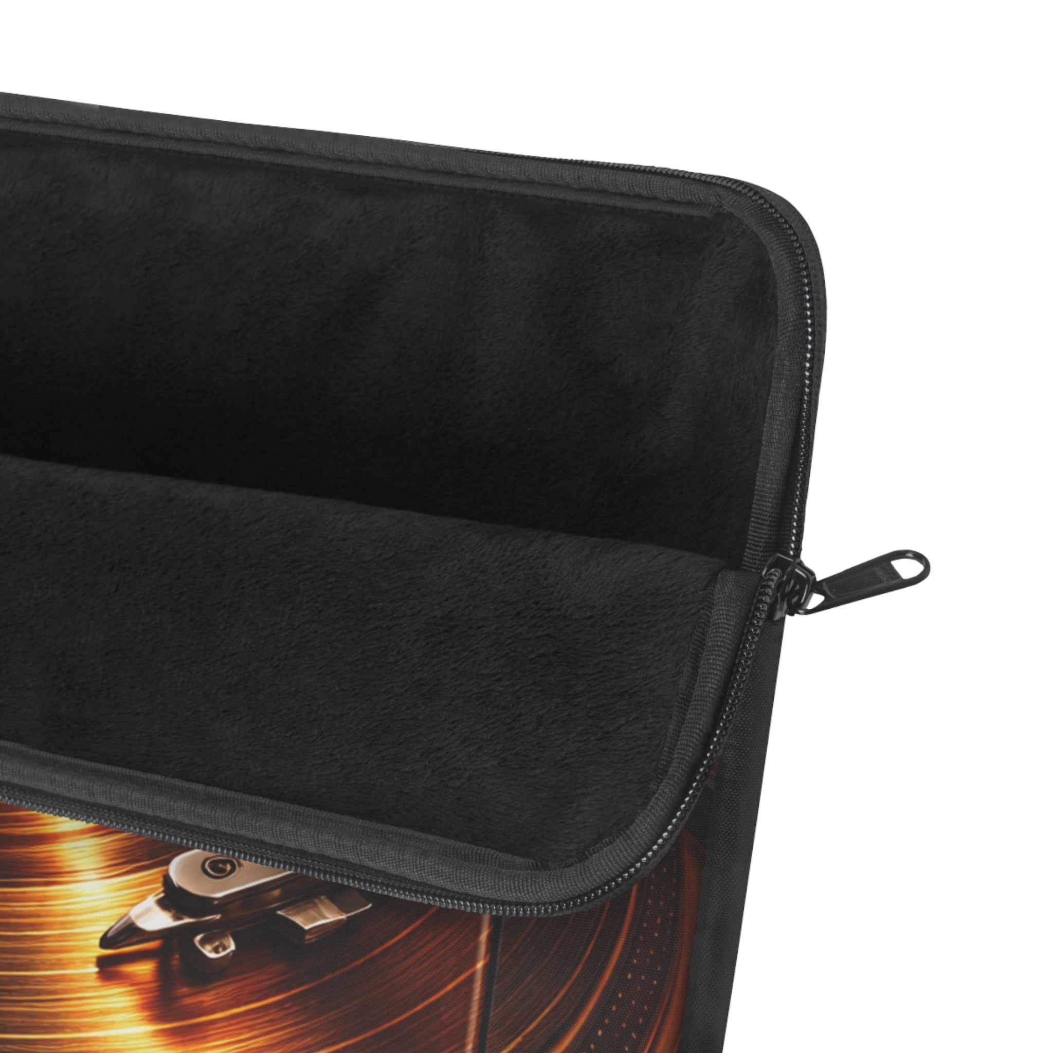 Golden Vinyl Grooves Laptop Sleeve | Groove on the Go product image 9