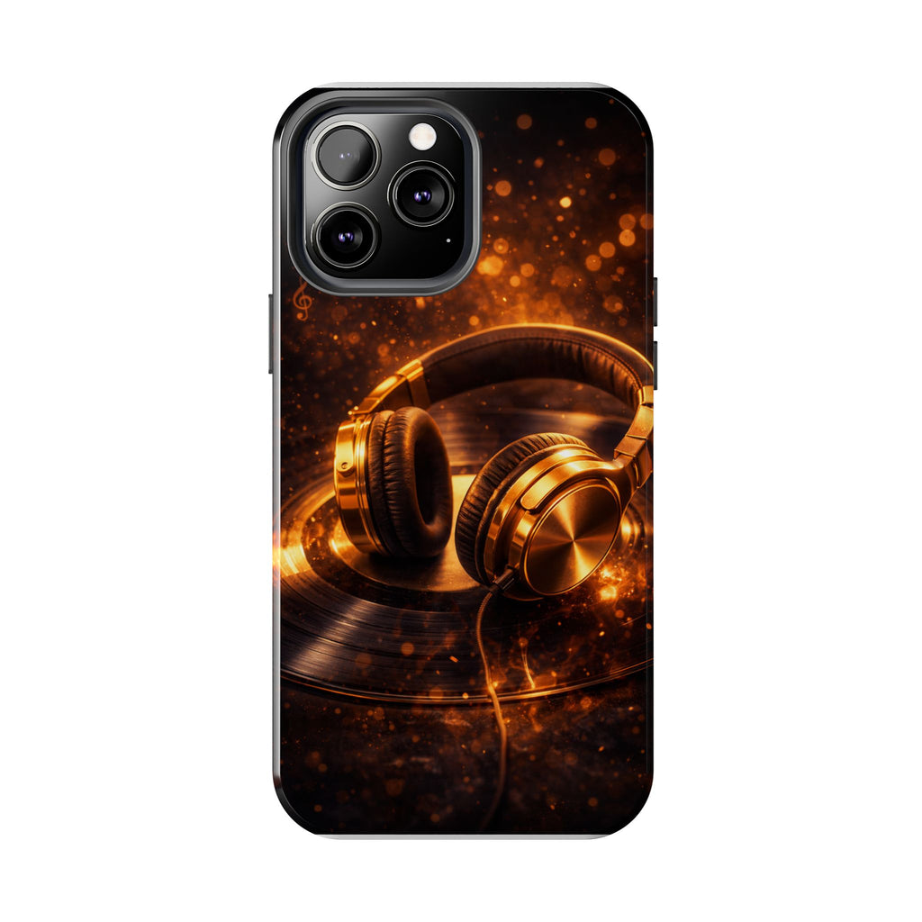 Gold Headphones Tough Phone Case | Music Lover Protective Case product image 63