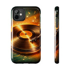 Golden Vinyl Grooves Tough Phone Case | Music Lover's Statement product image 1