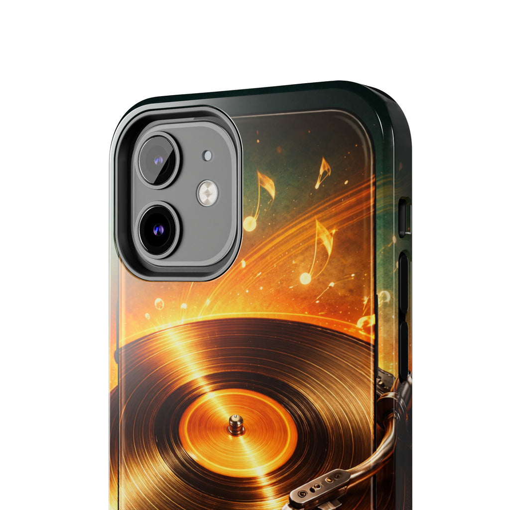 Golden Vinyl Grooves Tough Phone Case | Music Lover's Statement product image 44