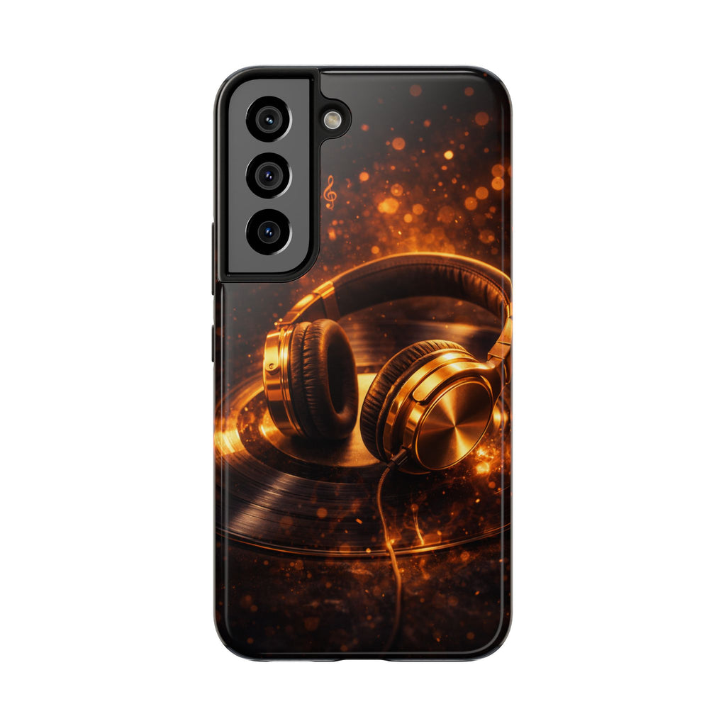 Gold Headphones Tough Phone Case | Music Lover Protective Case product image 22