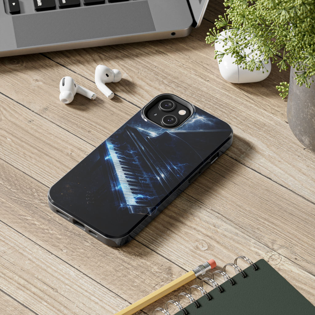 Piano Lightning Tough Phone Case | Electric Blue Keyboard Protective Case product image 66