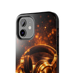 Gold Headphones Tough Phone Case | Music Lover Protective Case product image 44