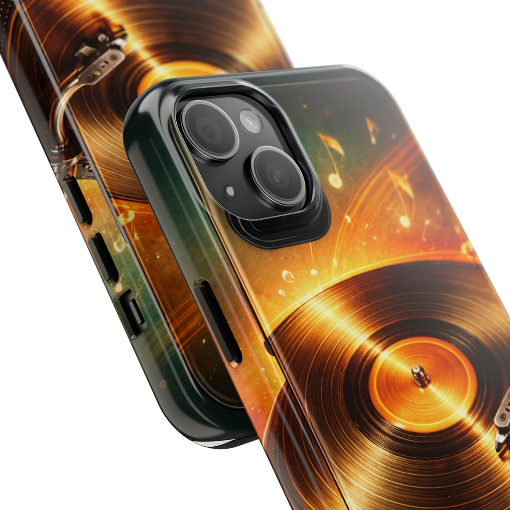 Golden Vinyl Grooves Tough Phone Case | Music Lover's Statement product image 76