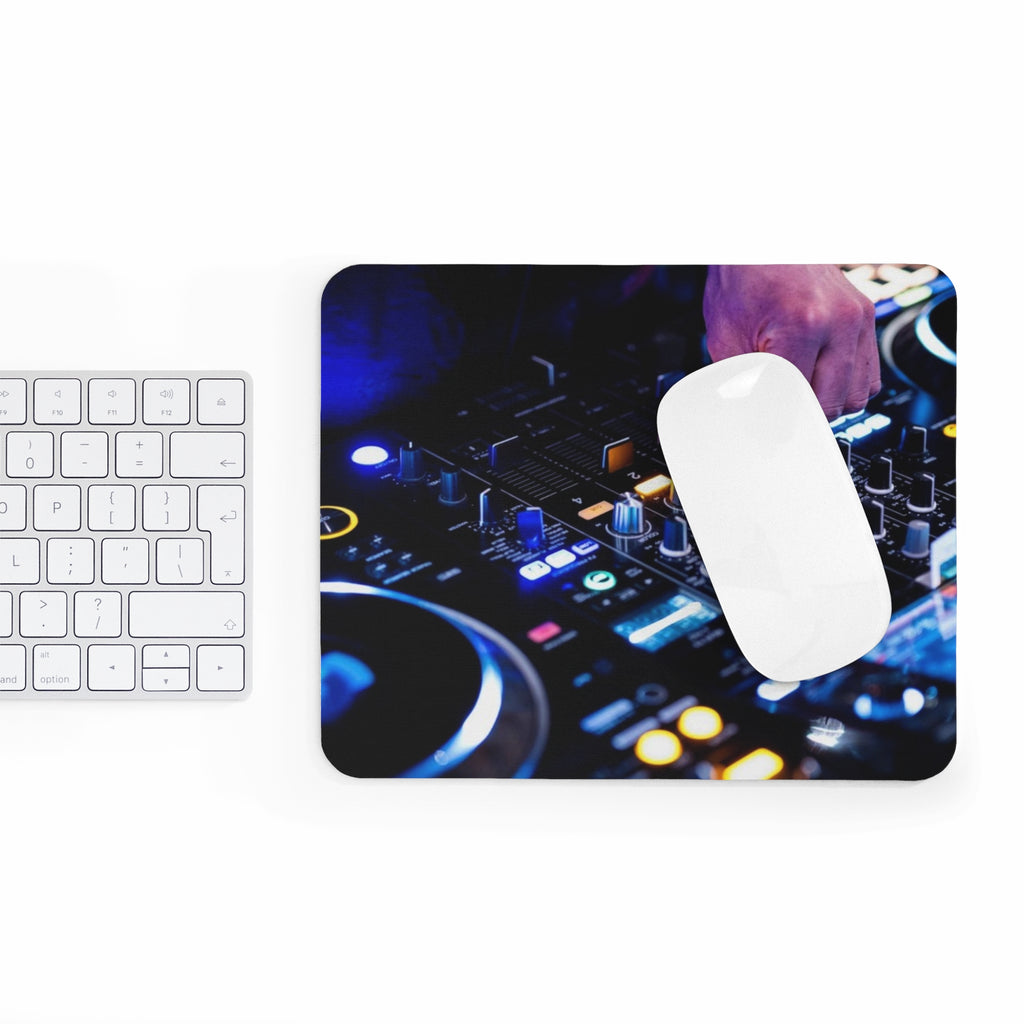 DJ Mixer Photo Mouse Pad — Electronic Music Desk Mat for Producers & DJs