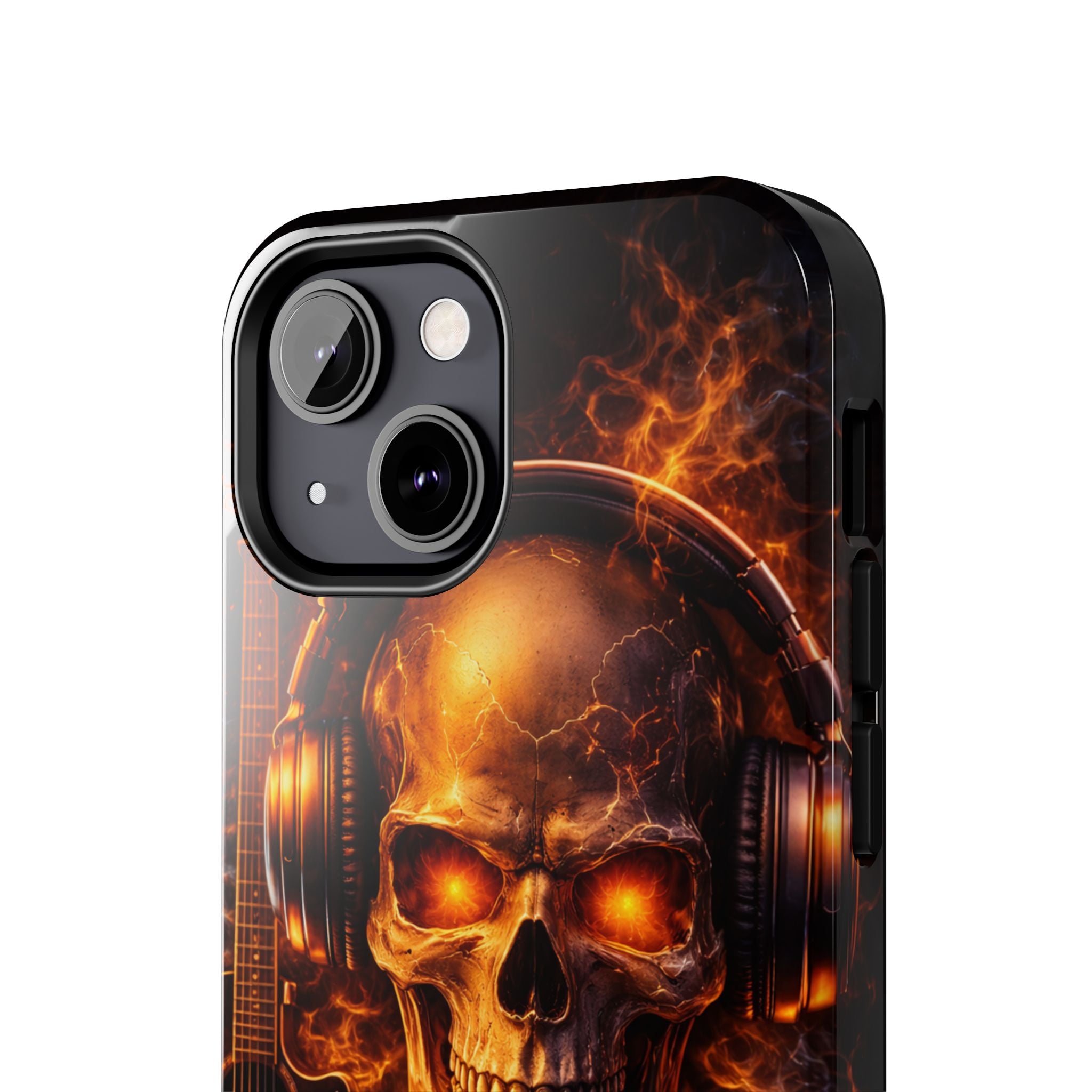 Flaming Skull Tough Phone Case | Guitar & Rock Lover Design product image 59