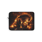 Gold Headphones Laptop Sleeve | Carry the Sound product image 1