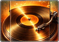 Golden Vinyl Grooves MacBook Case | Analog Aesthetic product image 1