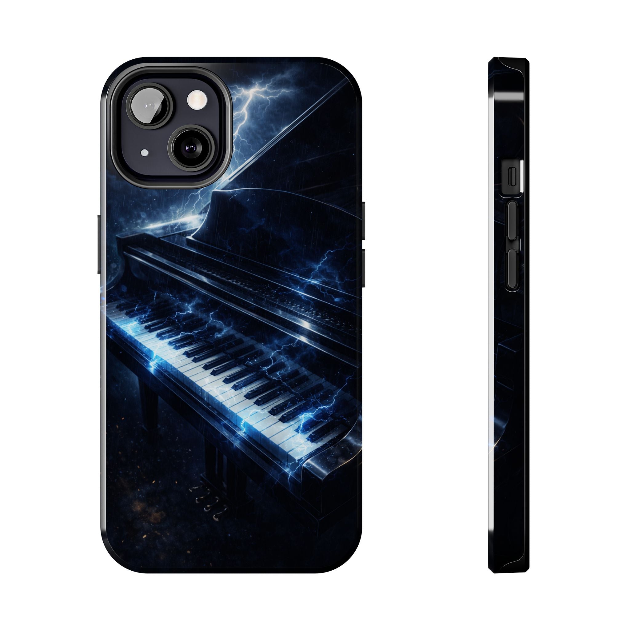 Piano Lightning Tough Phone Case | Electric Blue Keyboard Protective Case product image 8