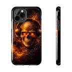 Flaming Skull Tough Phone Case | Guitar & Rock Lover Design product image 2