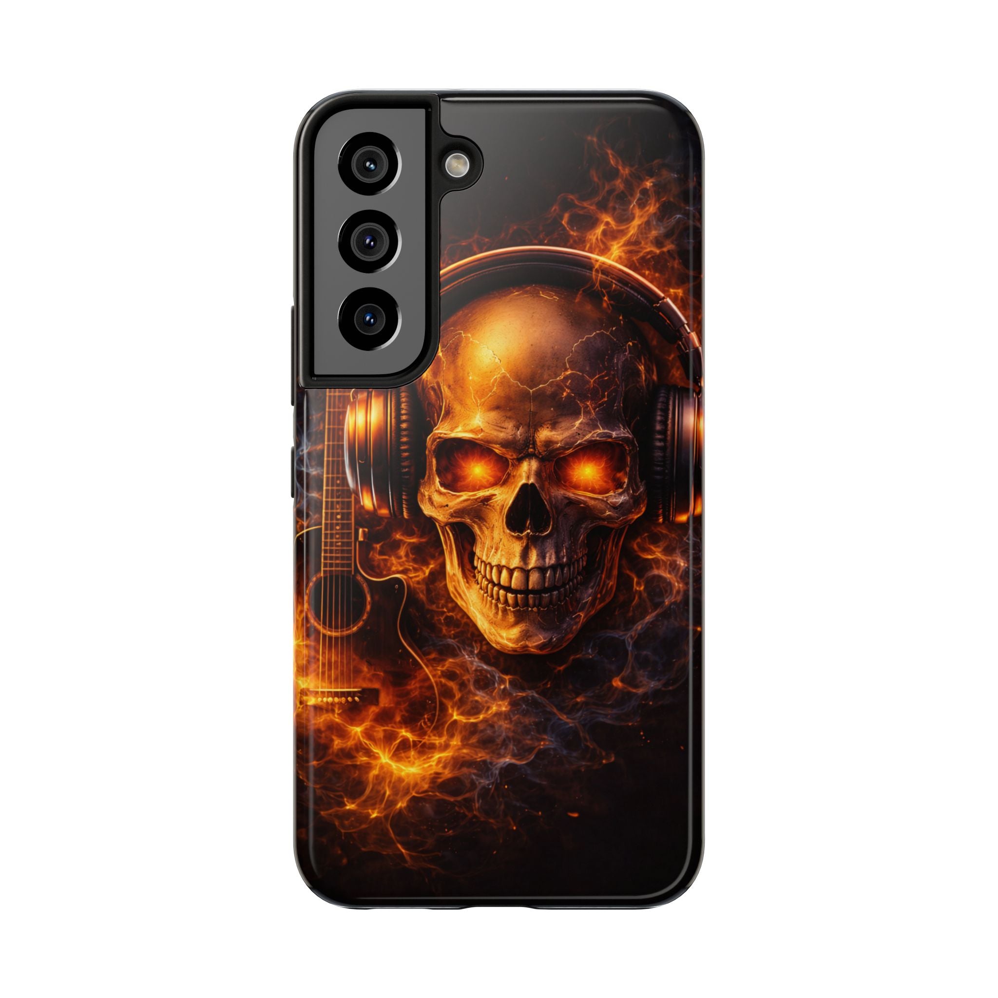 Flaming Skull Tough Phone Case | Guitar & Rock Lover Design product image 22