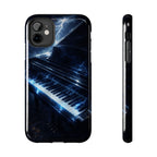 Piano Lightning Tough Phone Case | Electric Blue Keyboard Protective Case product image 1