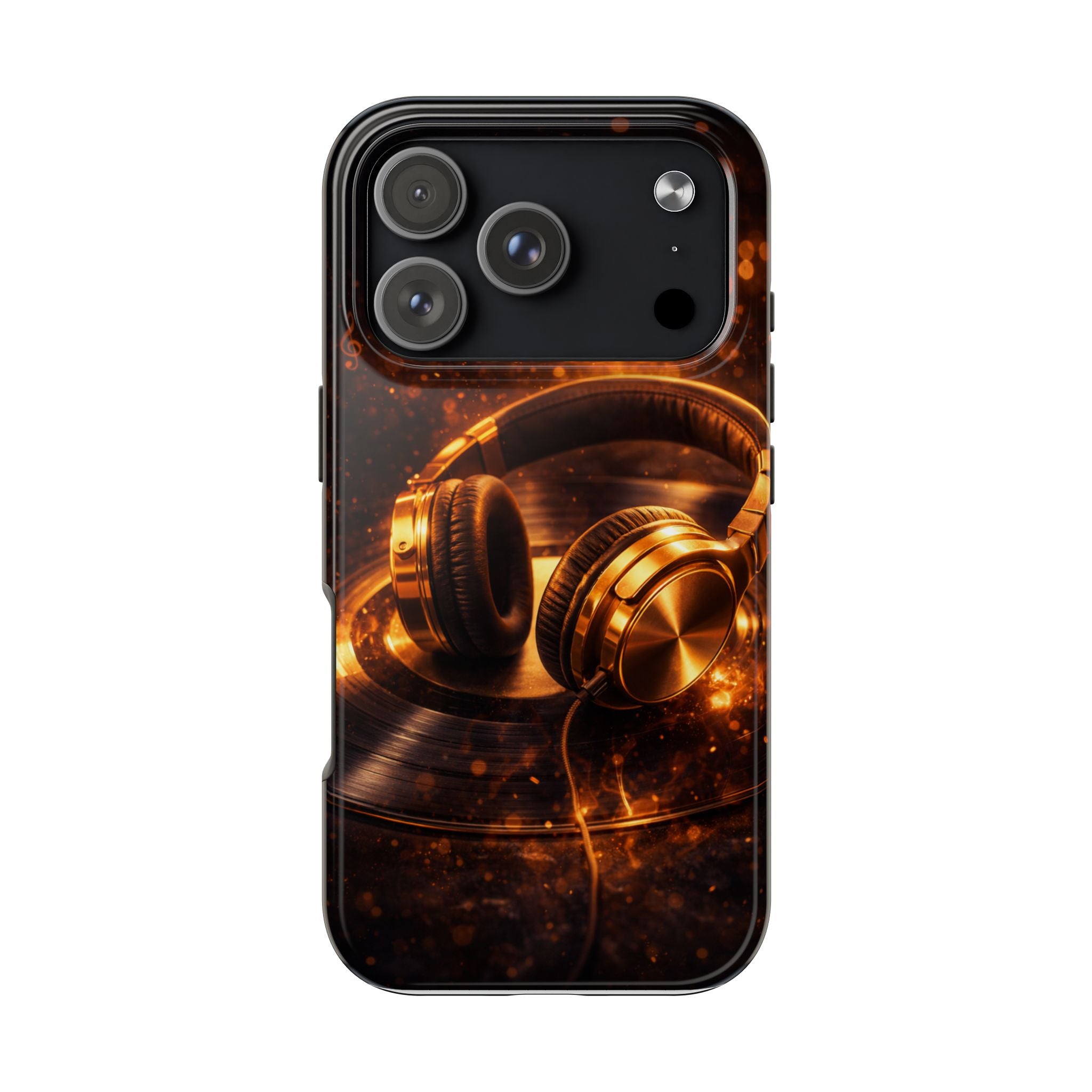 Gold Headphones Tough Phone Case | Music Lover Protective Case product image 30