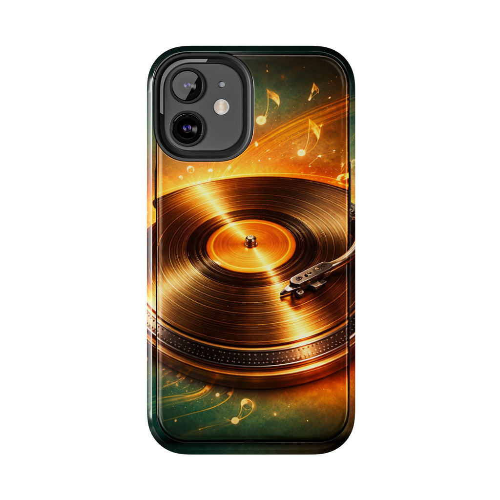 Golden Vinyl Grooves Tough Phone Case | Music Lover's Statement product image 45