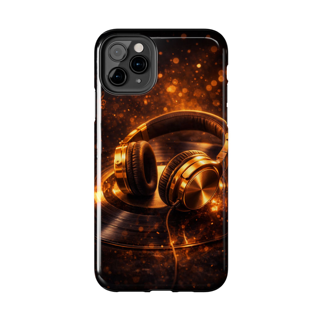 Gold Headphones Tough Phone Case | Music Lover Protective Case product image 39