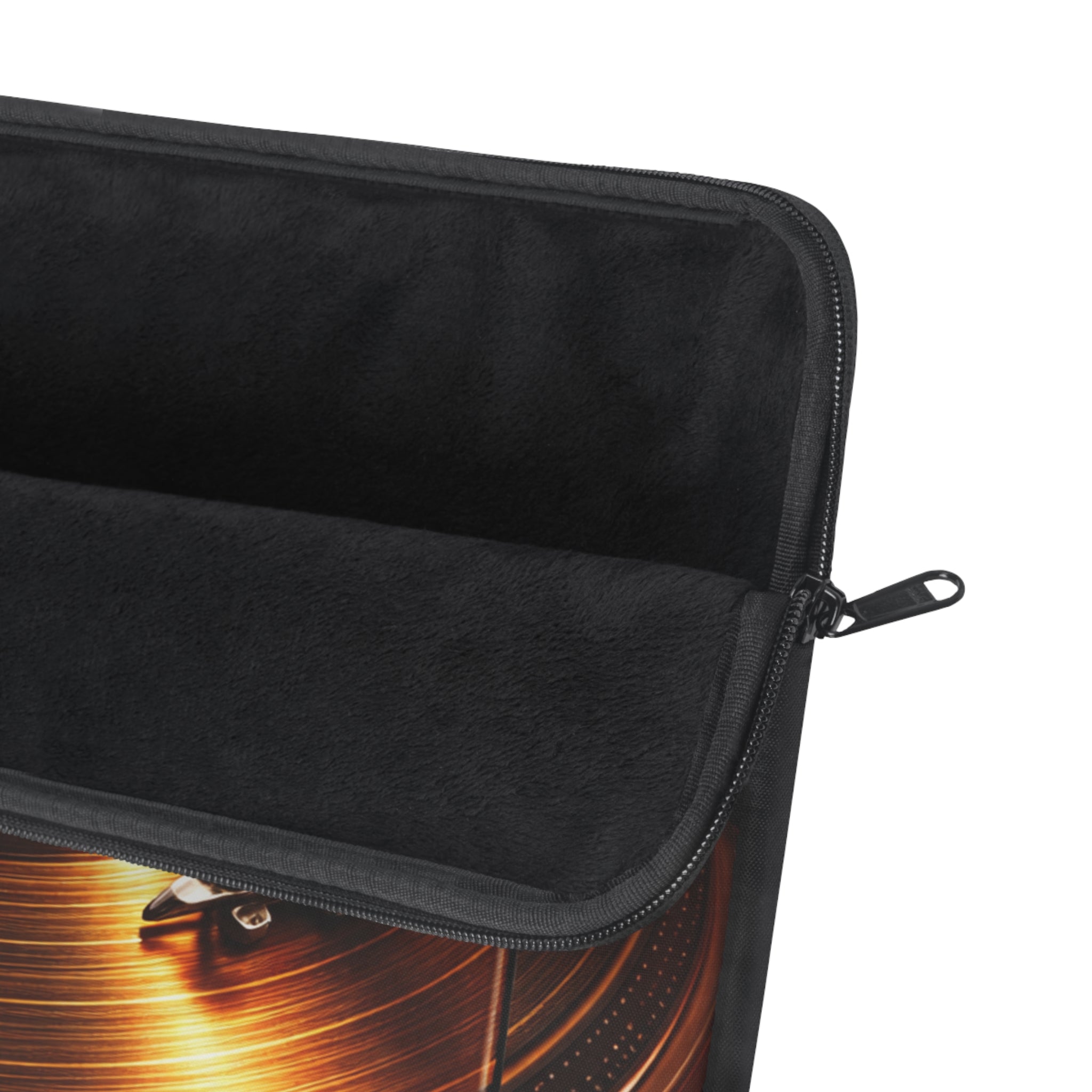 Golden Vinyl Grooves Laptop Sleeve | Groove on the Go product image 7