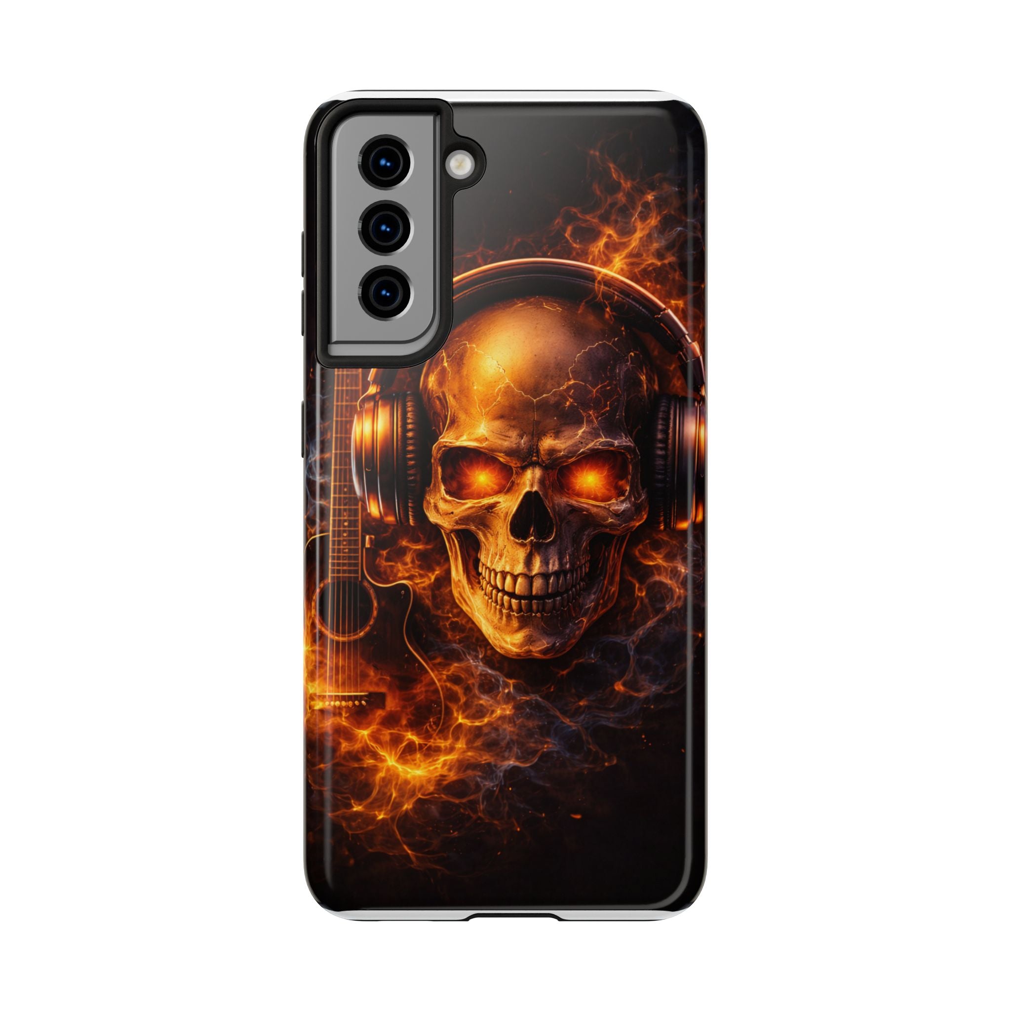 Flaming Skull Tough Phone Case | Guitar & Rock Lover Design product image 23