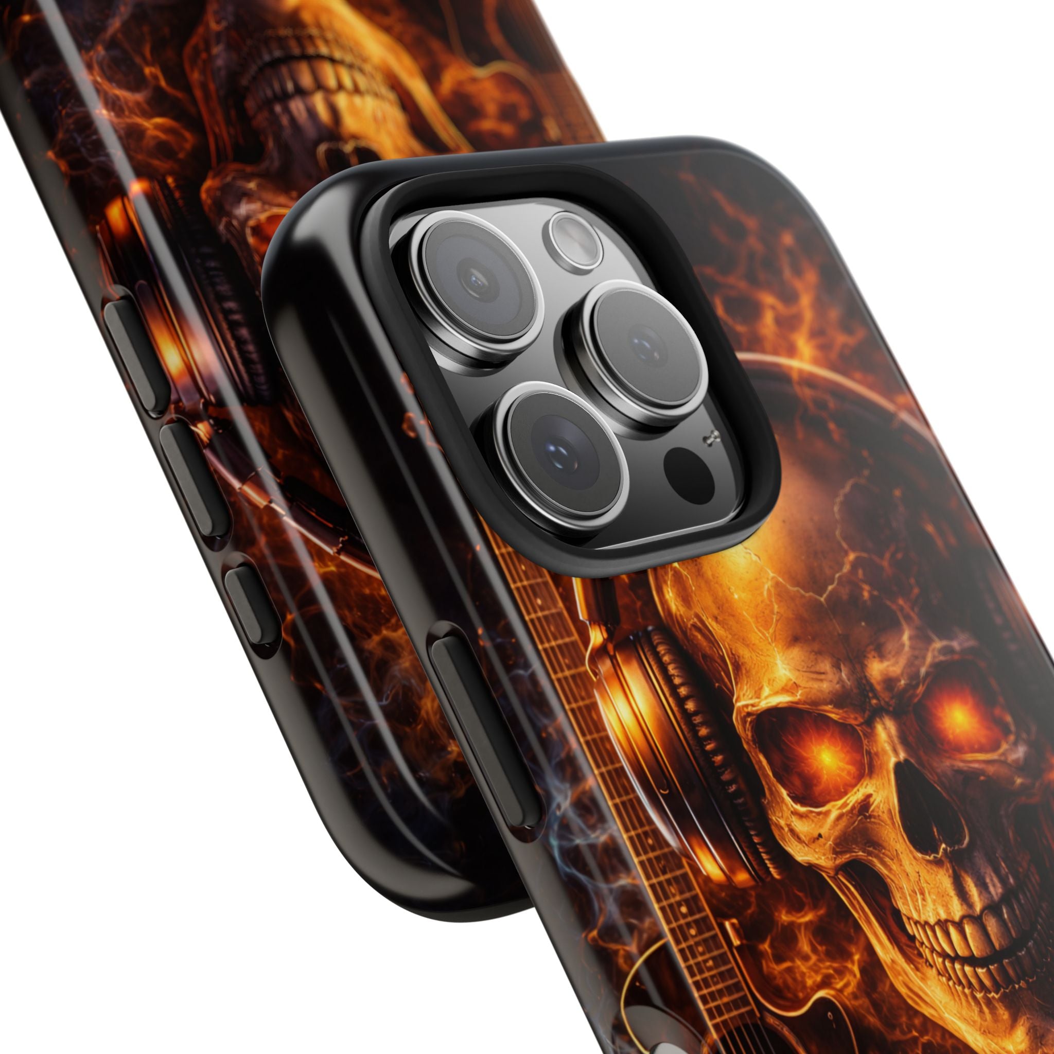 Flaming Skull Tough Phone Case | Guitar & Rock Lover Design product image 94