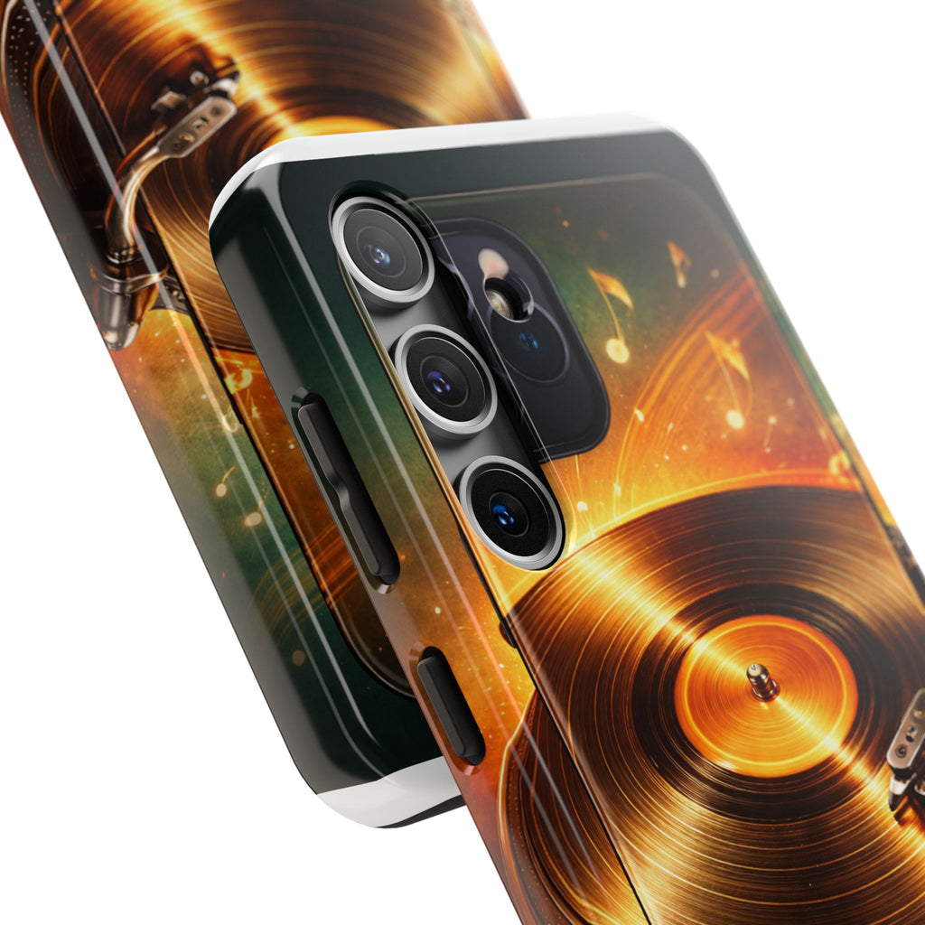 Golden Vinyl Grooves Tough Phone Case | Music Lover's Statement product image 82