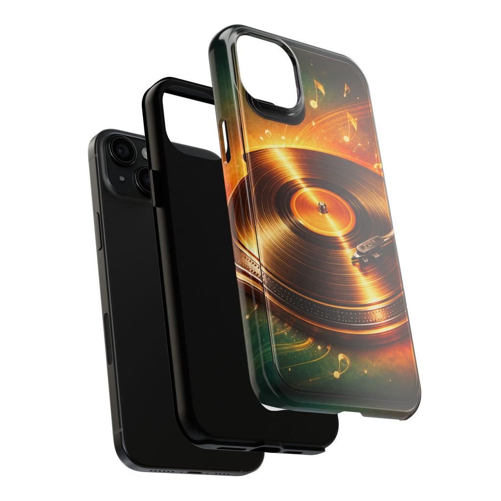 Golden Vinyl Grooves Tough Phone Case | Music Lover's Statement product image 78