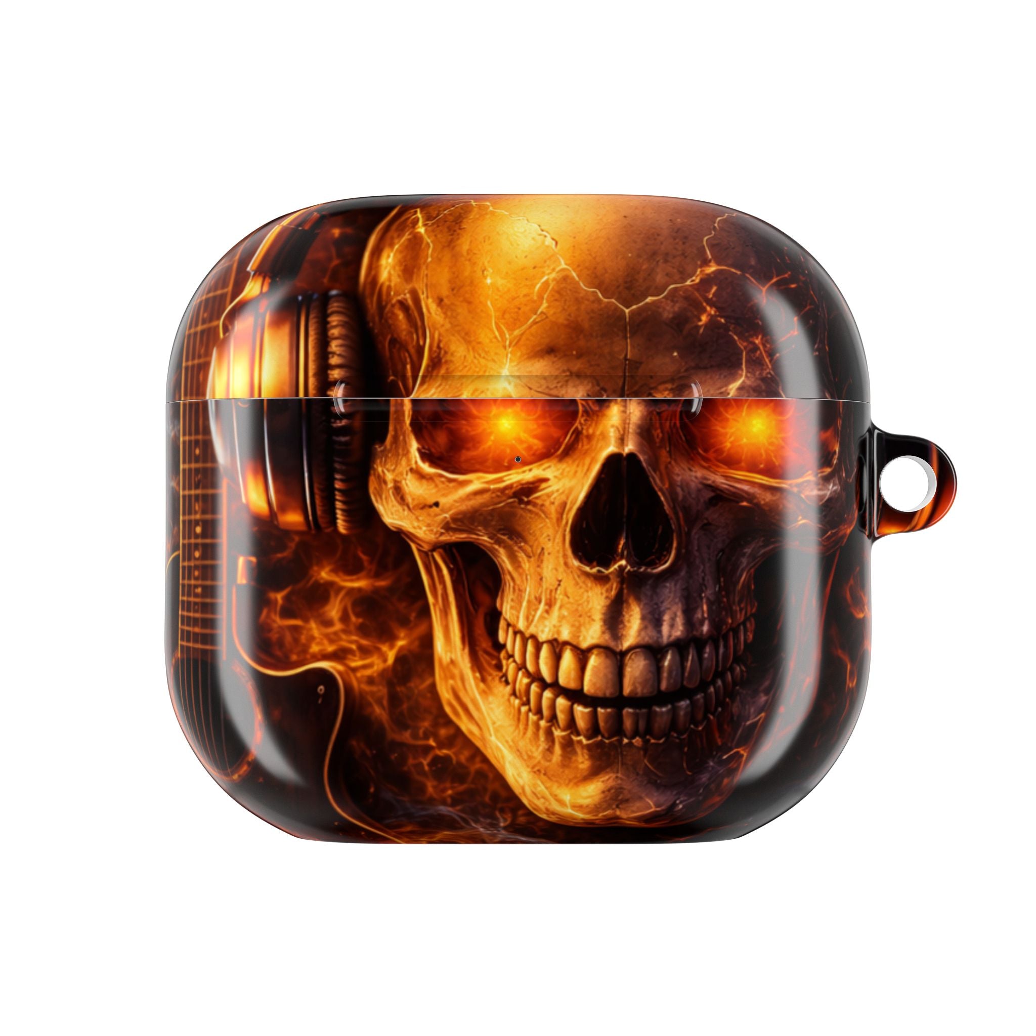 Flaming Skull AirPods Case | Wireless Earbuds Protection product image 6