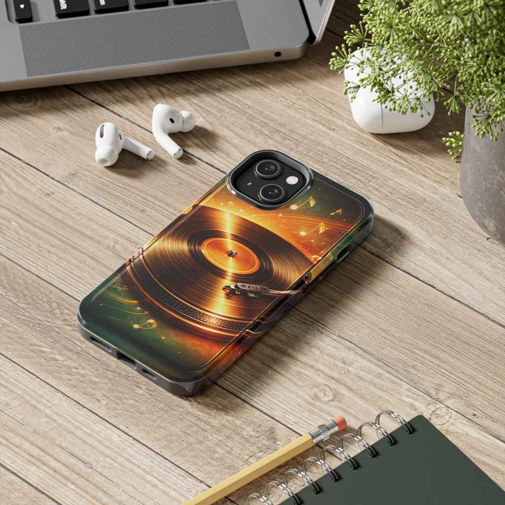 Golden Vinyl Grooves Tough Phone Case | Music Lover's Statement product image 66