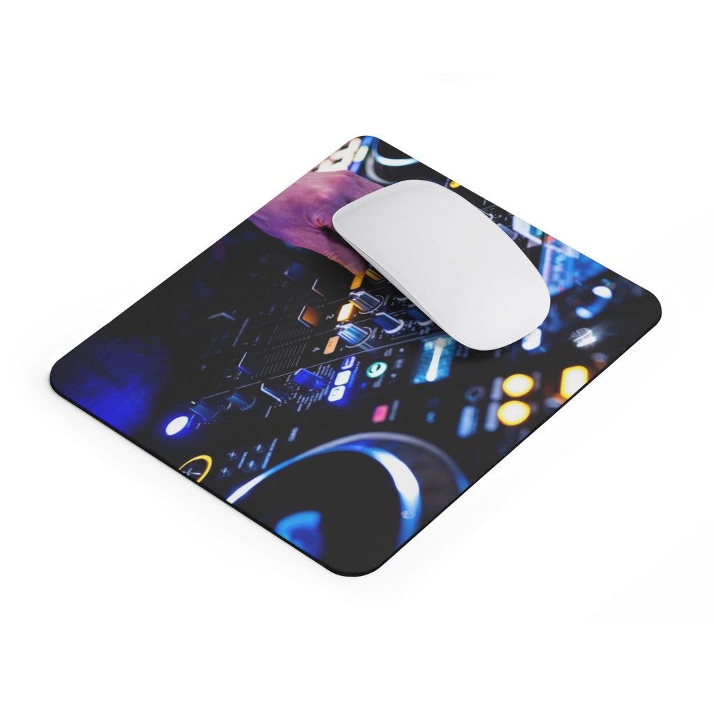 DJ Mixer Photo Mouse Pad — Electronic Music Desk Mat for Producers & DJs