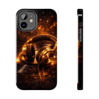 Gold Headphones Tough Phone Case | Music Lover Protective Case product image 4