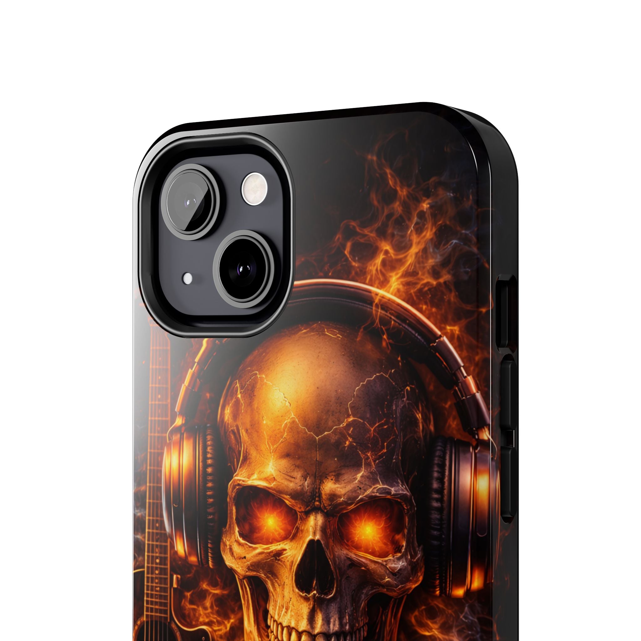 Flaming Skull Tough Phone Case | Guitar & Rock Lover Design product image 56
