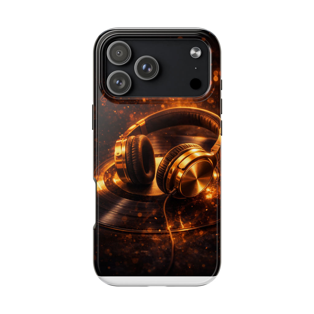 Gold Headphones Tough Phone Case | Music Lover Protective Case product image 31