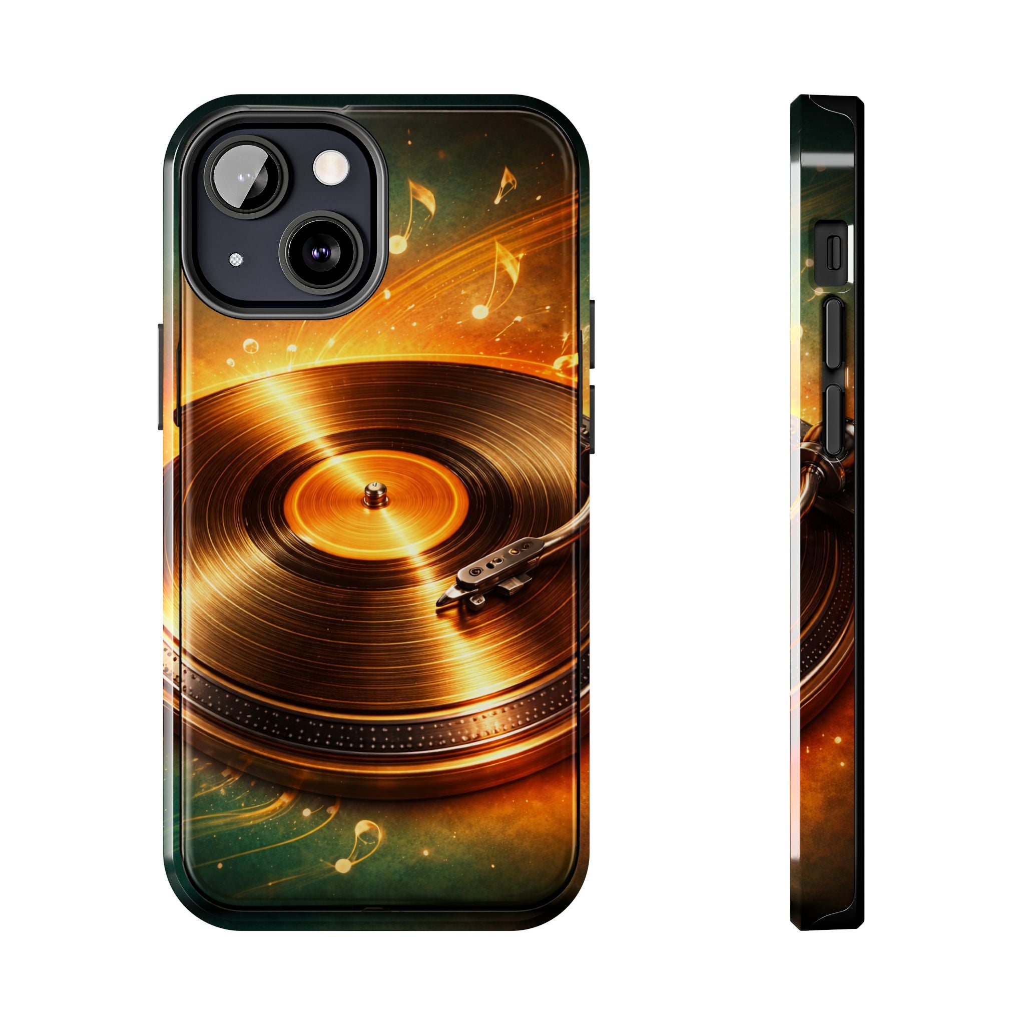 Golden Vinyl Grooves Tough Phone Case | Music Lover's Statement product image 9
