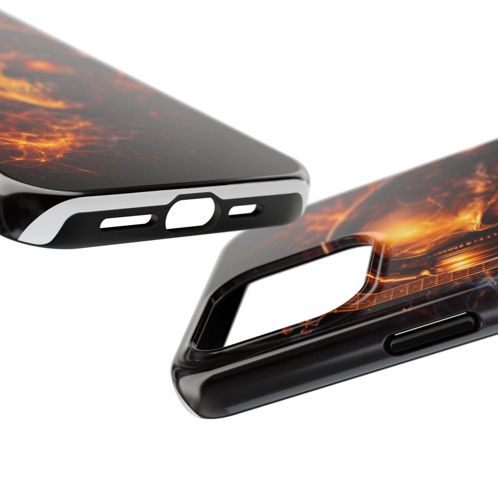 Flaming Skull Tough Phone Case | Guitar & Rock Lover Design product image 80