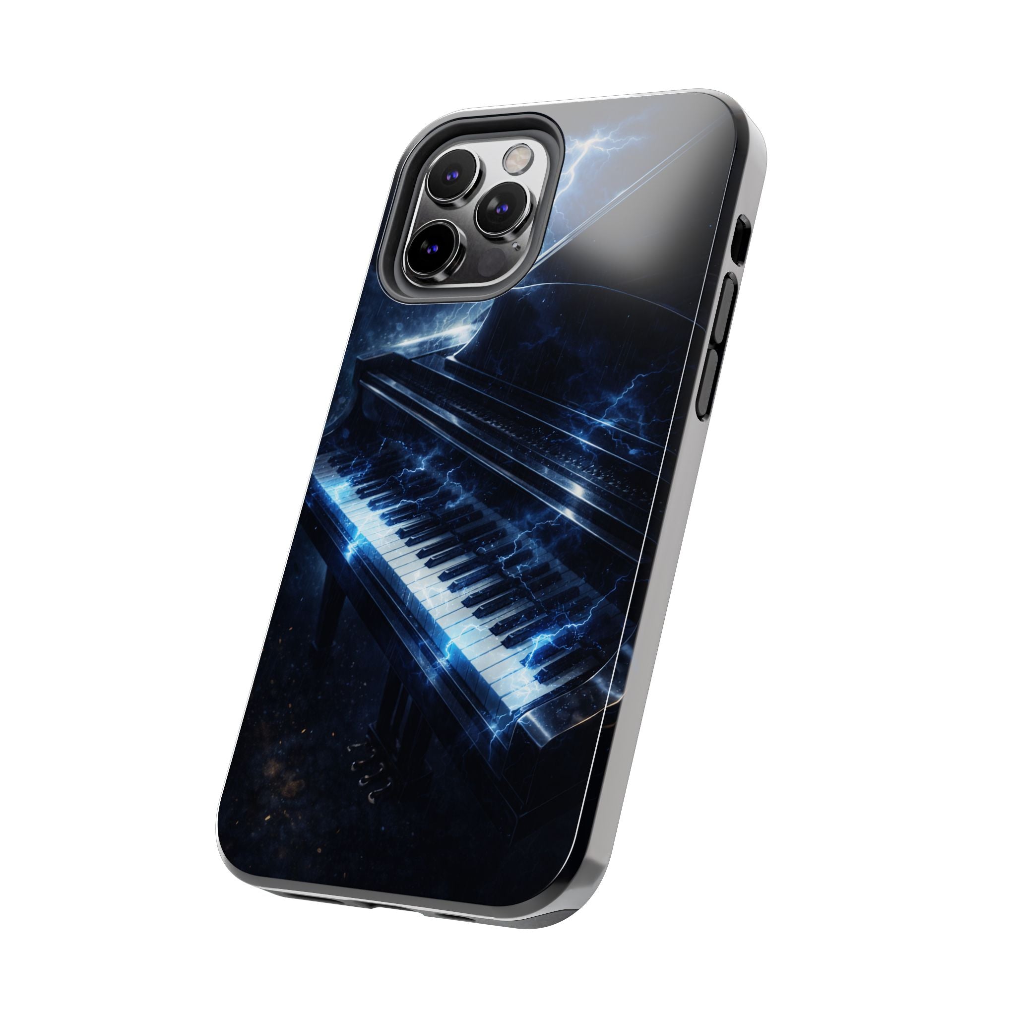 Piano Lightning Tough Phone Case | Electric Blue Keyboard Protective Case product image 49