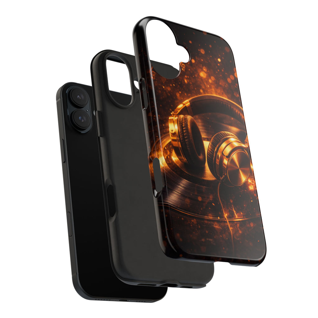 Gold Headphones Tough Phone Case | Music Lover Protective Case product image 101