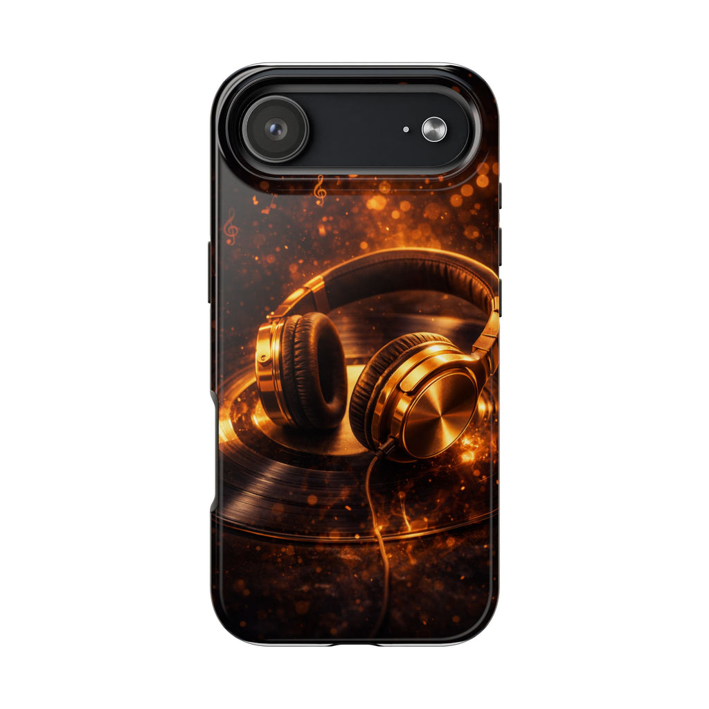 Gold Headphones Tough Phone Case | Music Lover Protective Case product image 32