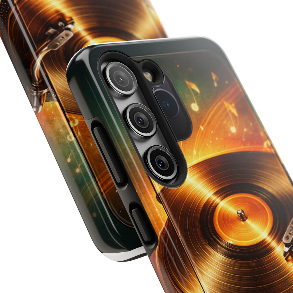 Golden Vinyl Grooves Tough Phone Case | Music Lover's Statement product image 85