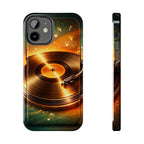 Golden Vinyl Grooves Tough Phone Case | Music Lover's Statement product image 4