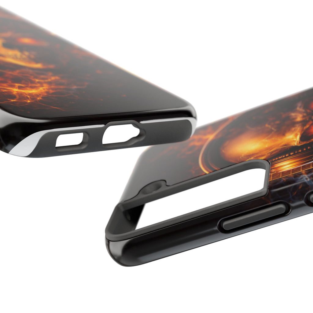 Flaming Skull Tough Phone Case | Guitar & Rock Lover Design product image 89