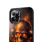 Flaming Skull Tough Phone Case | Guitar & Rock Lover Design product image 53