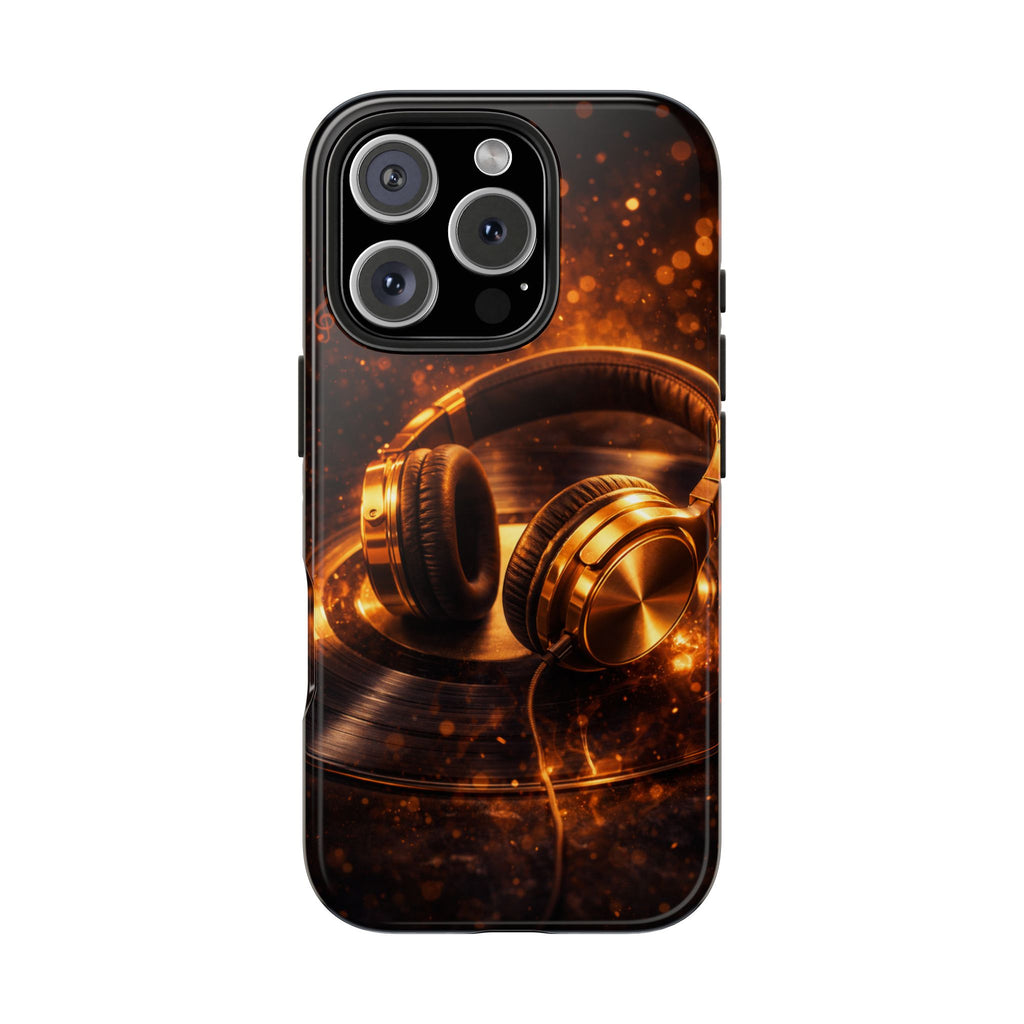 Gold Headphones Tough Phone Case | Music Lover Protective Case product image 24