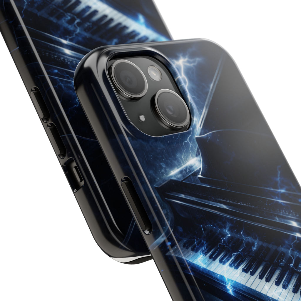 Piano Lightning Tough Phone Case | Electric Blue Keyboard Protective Case product image 70