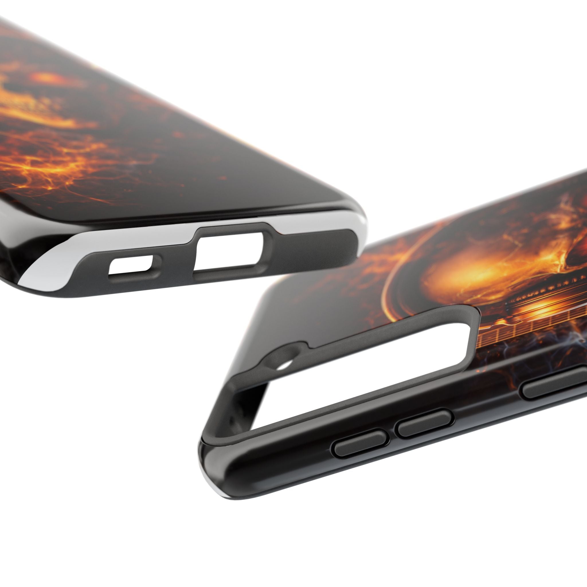 Flaming Skull Tough Phone Case | Guitar & Rock Lover Design product image 92