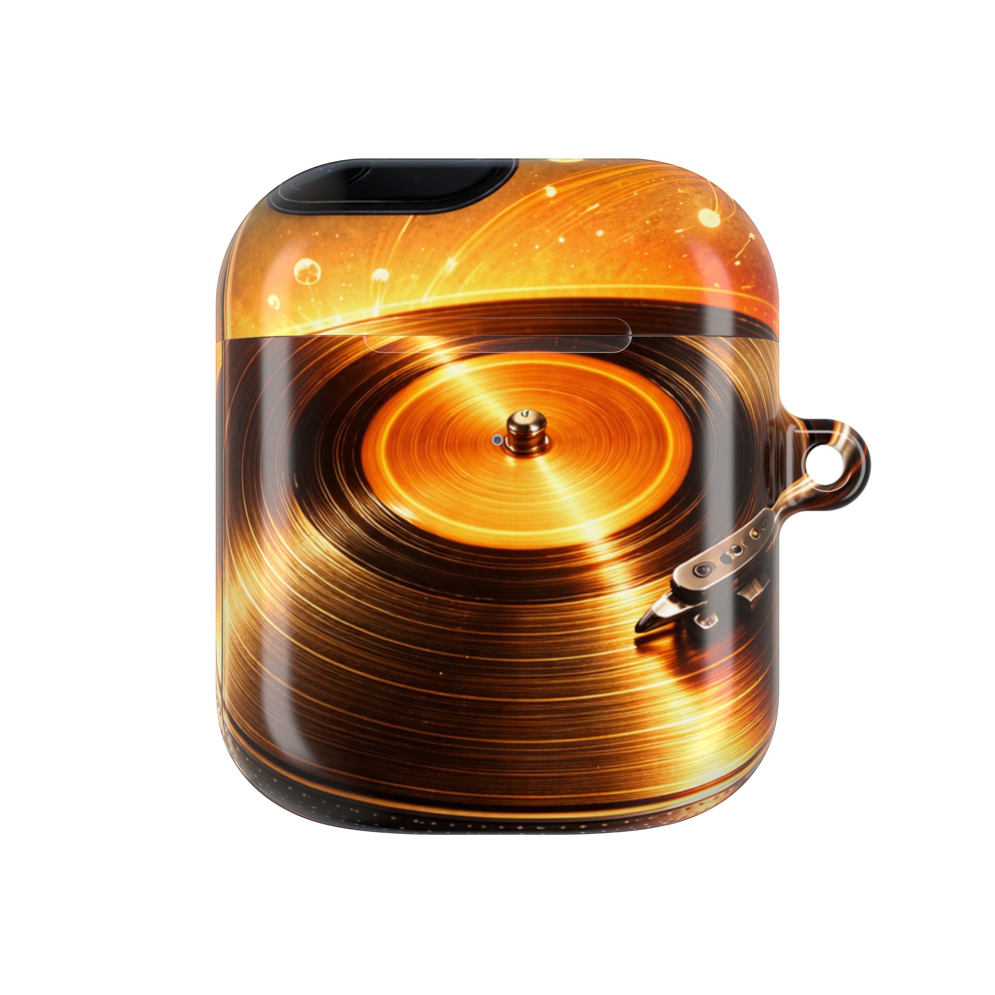 Golden Vinyl Grooves AirPods Case | Wireless Earbuds Protection product image 3