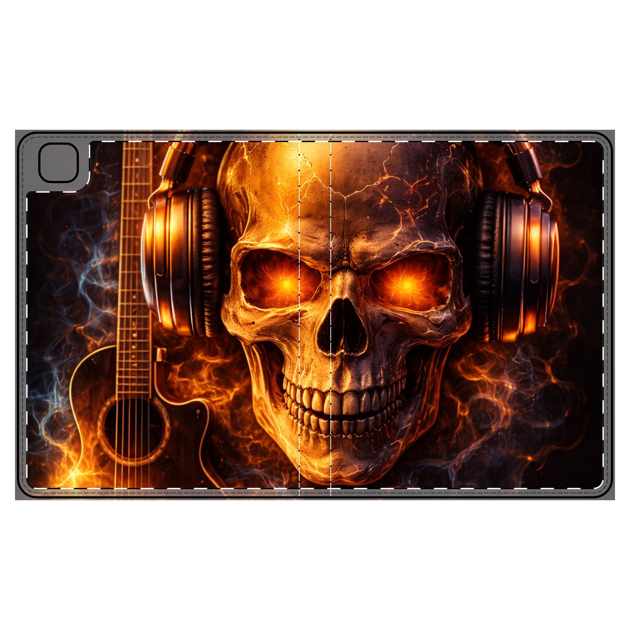 Flaming Skull iPad Folio Case | Dead Loud Protection product image 2