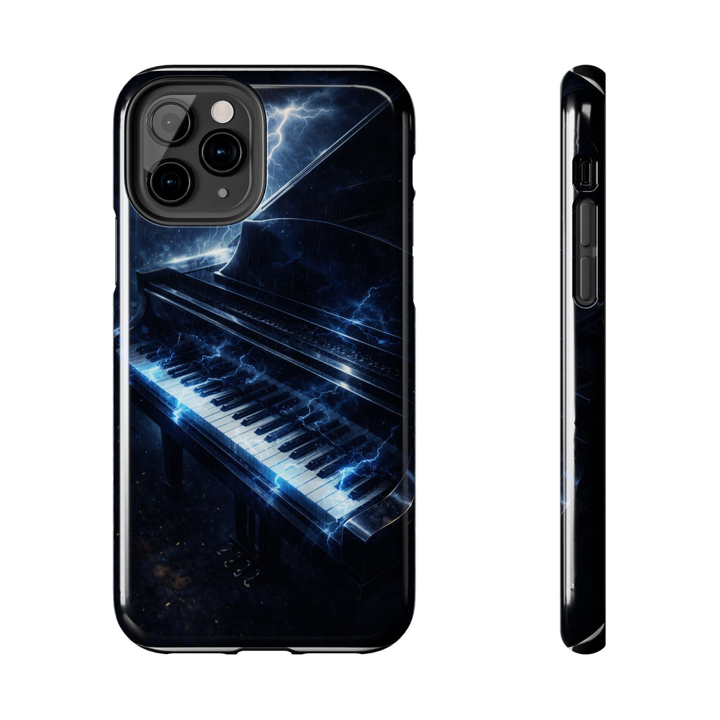 Piano Lightning Tough Phone Case | Electric Blue Keyboard Protective Case product image 2