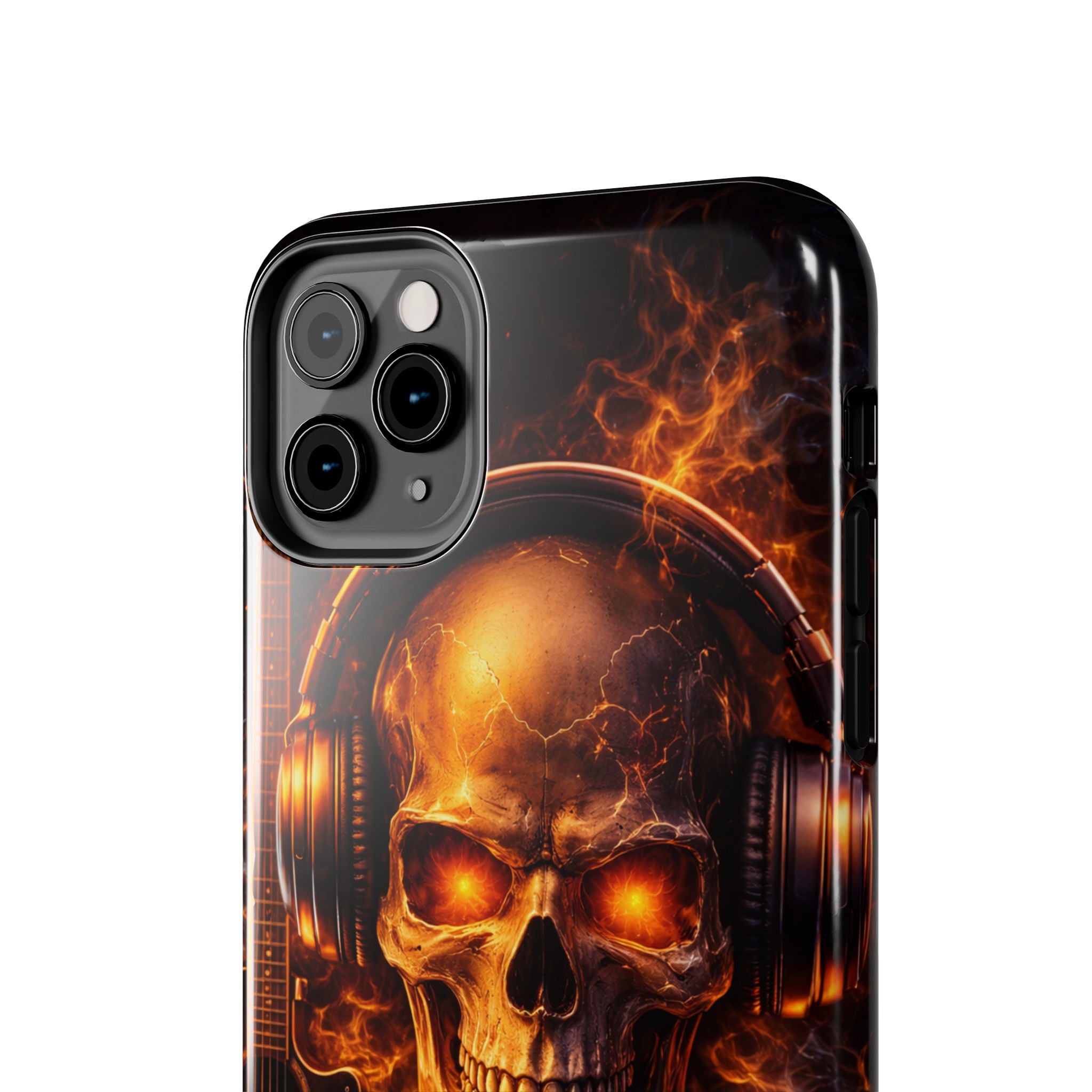Flaming Skull Tough Phone Case | Guitar & Rock Lover Design product image 41