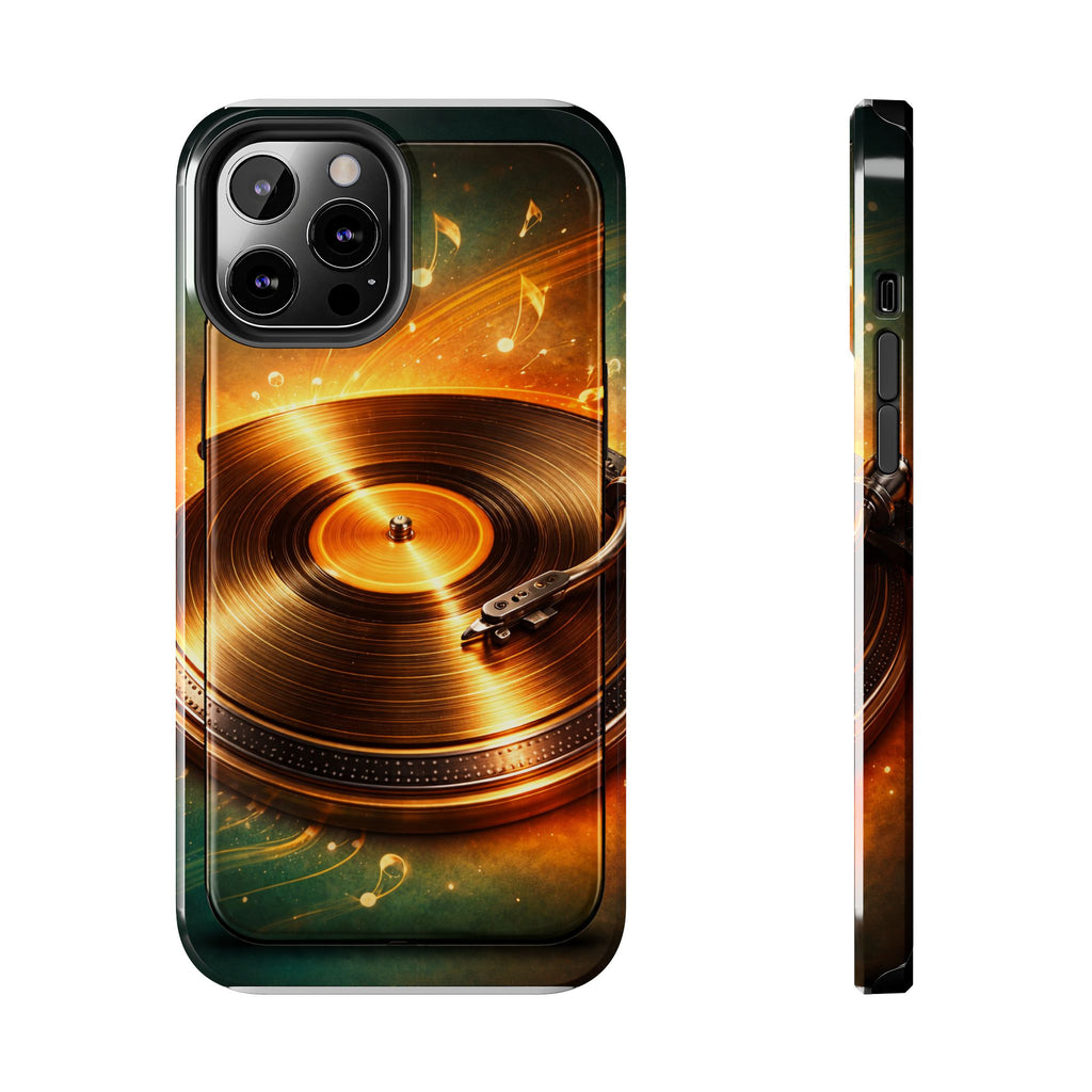 Golden Vinyl Grooves Tough Phone Case | Music Lover's Statement product image 7