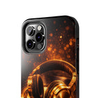 Gold Headphones Tough Phone Case | Music Lover Protective Case product image 50